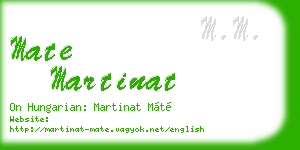 mate martinat business card